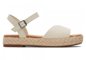 Toms Abby Flatform Espadrille Beige | 3612GOBVN