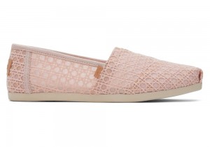 Toms Ballet Basket Weave Blonder Espadrille Rosa | 4325OYJBU