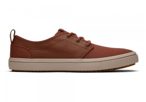 Toms Carlo Terrain Lær Vann Resistant Sneakers Mørke Brune | 9745ZDFYQ