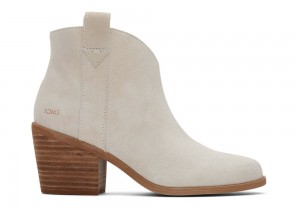 Toms Constance Light Sand Semsket Skinn Hælene Støvler Lyse Brune | 8392CUYBM