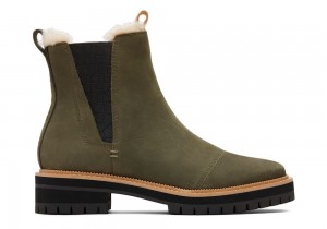 Toms Dakota Olive Vann Resistant Støvler Olivengrønne | 4617VFUMC