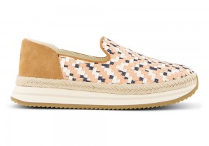 Toms Jocelyn Tan Denim Espadrille Blå Oransje | 4572SQBWF