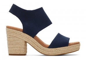 Toms Majorca Rope Navy Platåsandaler Marineblå | 2463CGAIM