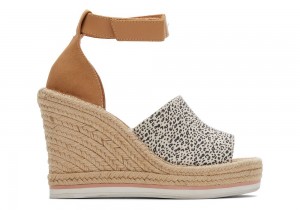 Toms Marisol Wedge Beige Leopard | 9047URQJP