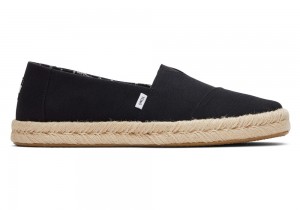 Toms Recycled Bomull Rope 2.0 Espadrille Svarte | 3548OTADP