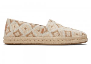 Toms Rope 2.0 Geometric Espadrille Beige | 9307TMPQI