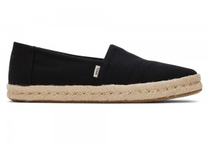 Toms Rope 2.0 Recycled Bomull Espadrille Svarte | 4672XPFTY