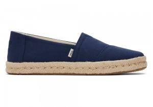 Toms Rope 2.0 Recycled Bomull Espadrille Marineblå | 6087OKZYJ