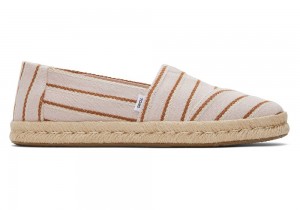 Toms Rope 2.0 Stripes Espadrille Rosa | 6784CNEIZ