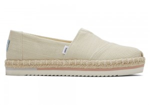 Toms Rope Platform Espadrille Beige | 2093SBOQA