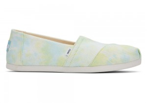 Toms Tie-Dye Espadrille Gul Lyse Grønn | 1236QFSAC