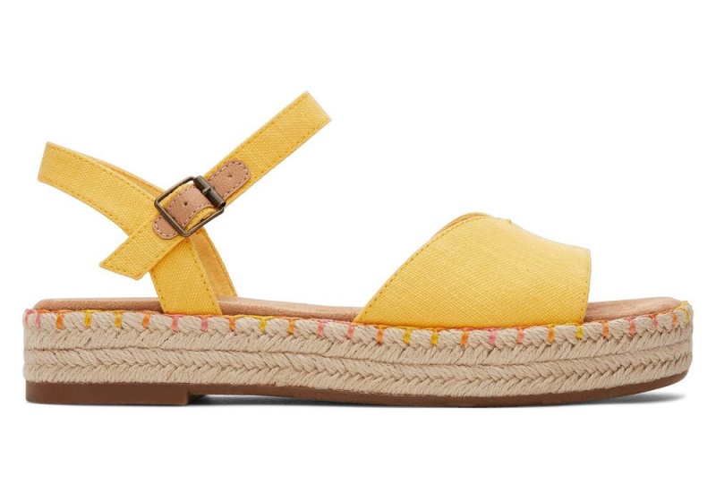 Toms Abby Flatform Espadrille Gul | 4106BAKLN