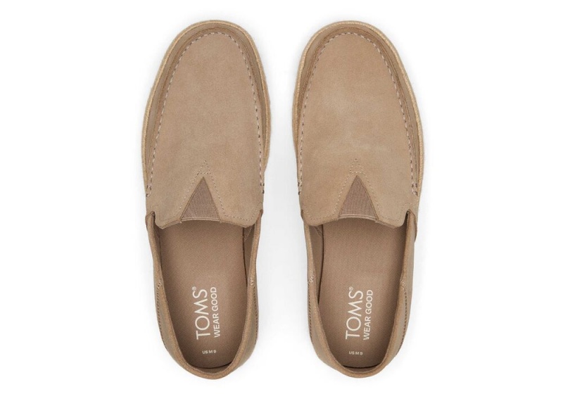 Toms Alonso Taupe Semsket Skinn Rope Loafer Espadrille Dyp Grå | 3517VARQS