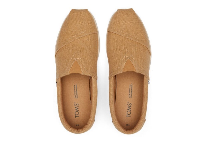 Toms Alp Fwd Doe Recycled Bomull Canvas Espadrille Brune | 0564XOKVE