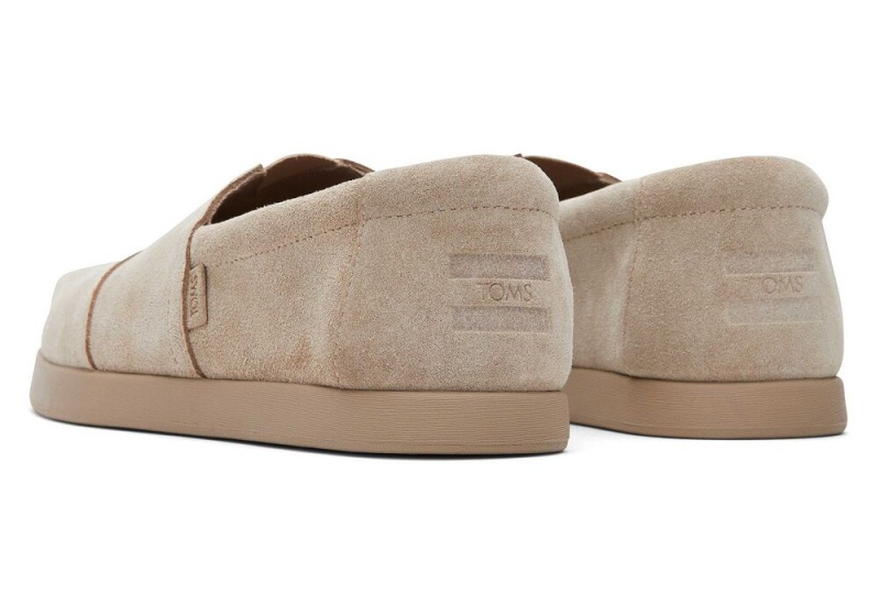 Toms Alp Fwd Taupe Distressed Semsket Skinn Espadrille Dyp Grå | 5718LTDXF