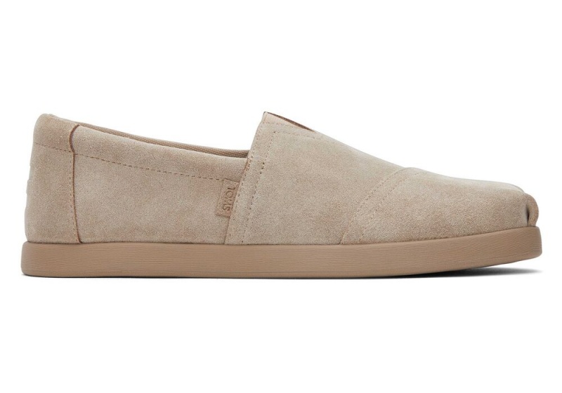 Toms Alp Fwd Taupe Distressed Semsket Skinn Espadrille Dyp Grå | 5718LTDXF