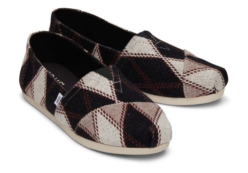 Toms Argyle Knit Espadrille Svarte | 7104LMBRO