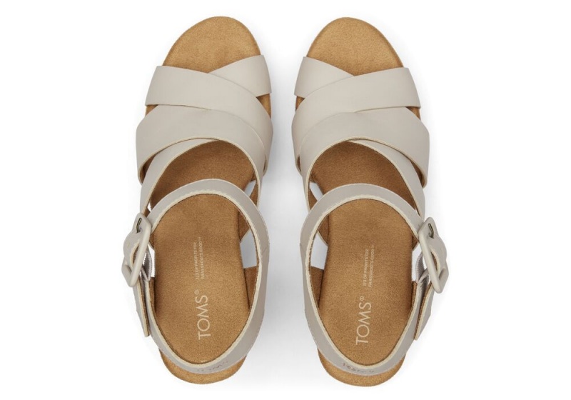 Toms Ava Platåsandaler Beige | 8105TFNJM