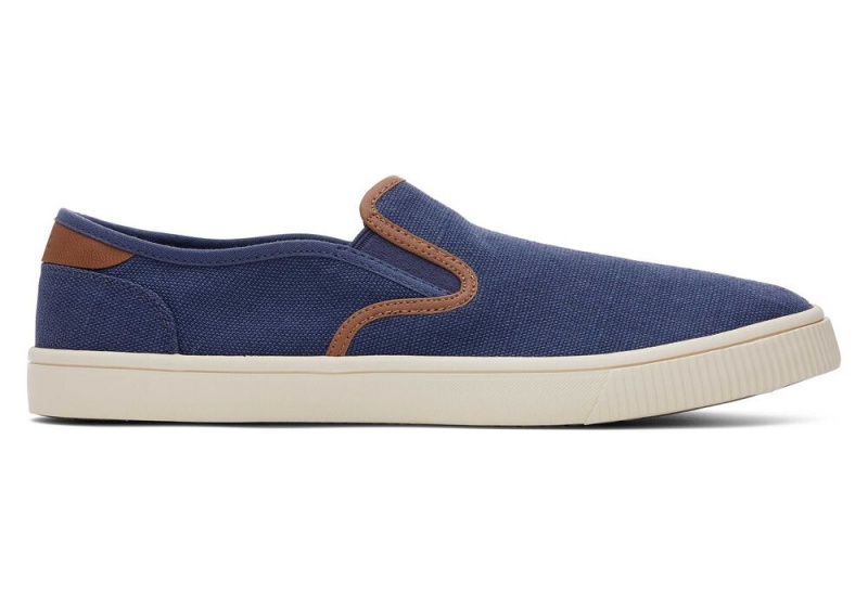 Toms Baja Syntetisk Trim Slip On Joggesko Blå | 0935XJNBT