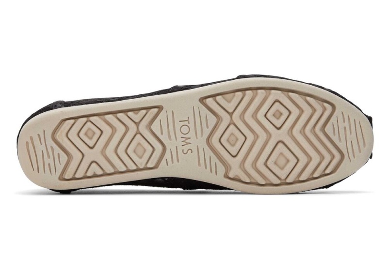 Toms Basket Weave Blonder Espadrille Svarte | 6089COLPR