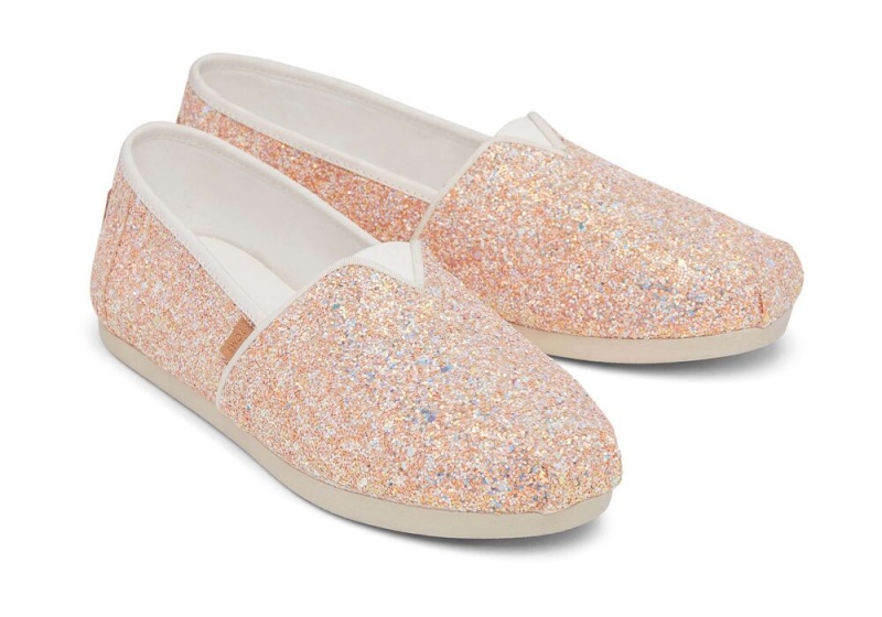 Toms Beige Chunky Glitter Espadrille Beige | 6187GDRYJ