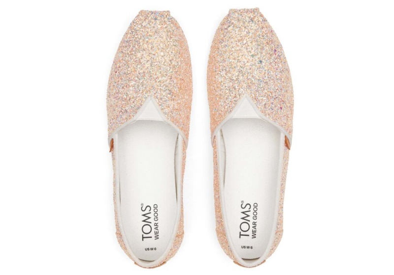 Toms Beige Chunky Glitter Espadrille Beige | 6187GDRYJ