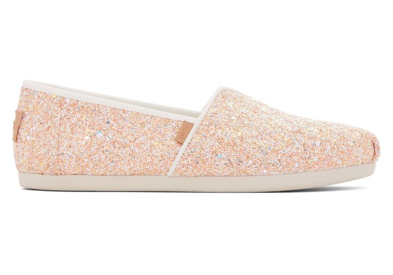 Toms Beige Chunky Glitter Espadrille Beige | 6187GDRYJ