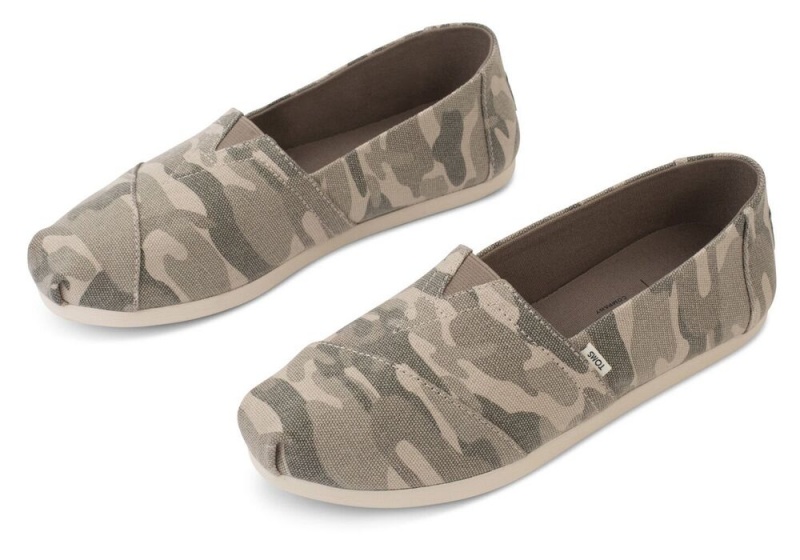 Toms Camo Espadrille Grå Brune Grå | 1062RNAYW