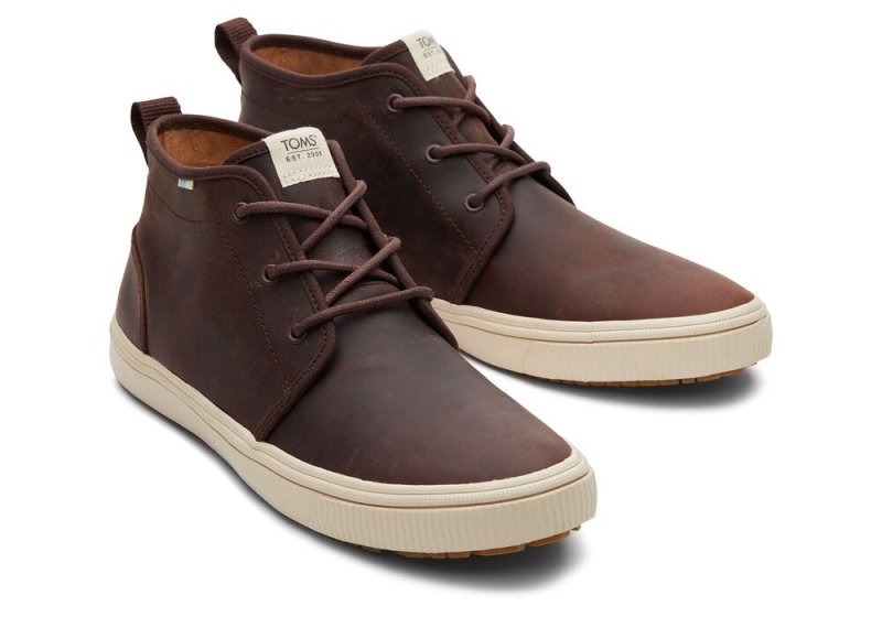 Toms Carlo Mid Terrain Vann Resistant Sneakers Brune | 4081KTVZS