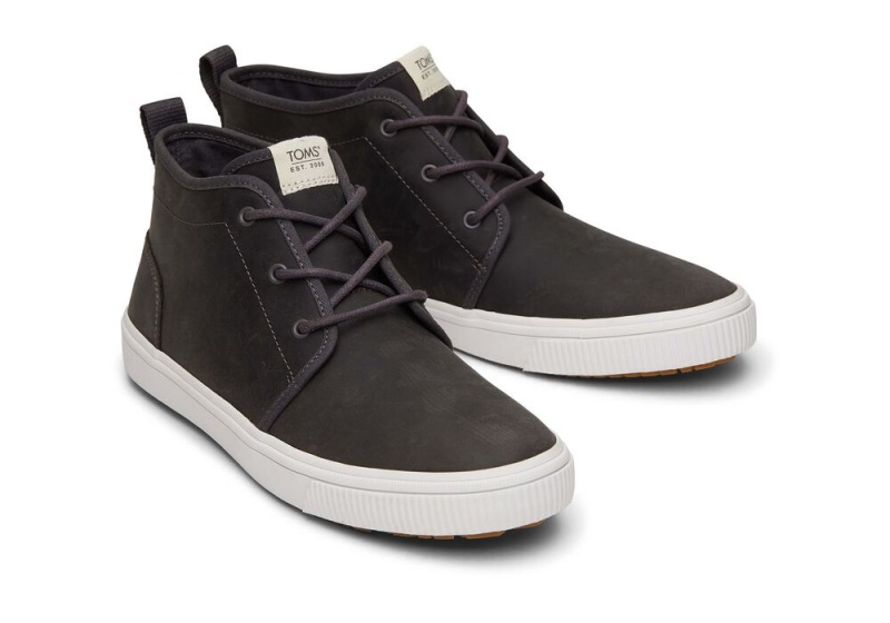 Toms Carlo Mid Terrain Vann Resistant Sneakers Svarte | 2543AFLBX