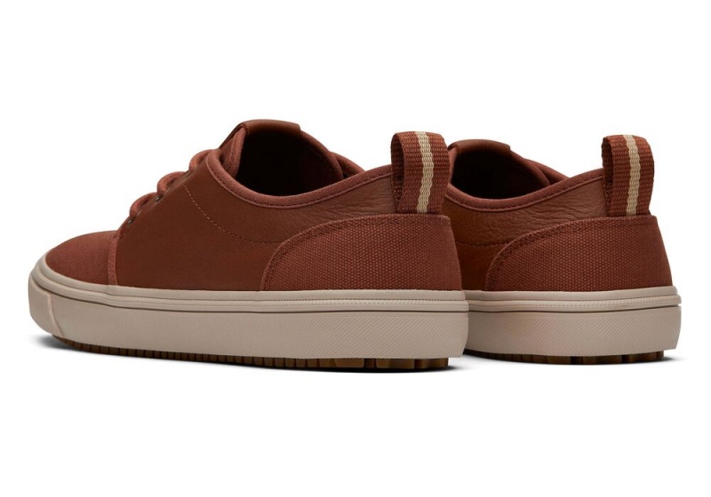 Toms Carlo Terrain Lær Vann Resistant Sneakers Mørke Brune | 9745ZDFYQ