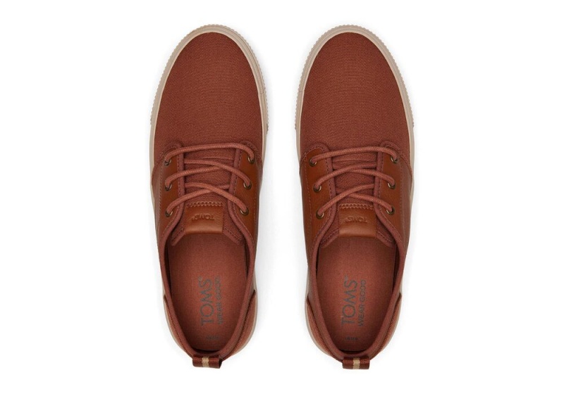 Toms Carlo Terrain Lær Vann Resistant Sneakers Mørke Brune | 9745ZDFYQ