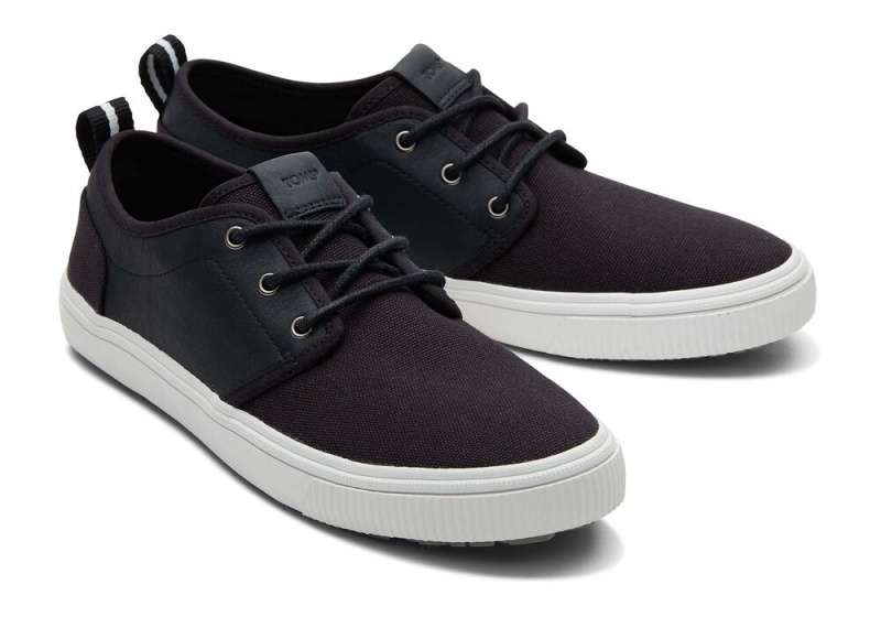 Toms Carlo Terrain Lær Vann Resistant Sneakers Svarte | 2319GKQNA