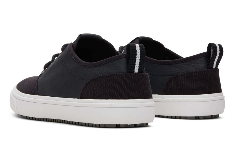 Toms Carlo Terrain Lær Vann Resistant Sneakers Svarte | 2319GKQNA