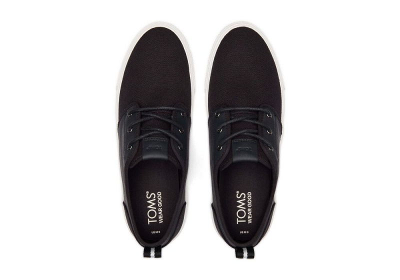 Toms Carlo Terrain Lær Vann Resistant Sneakers Svarte | 2319GKQNA