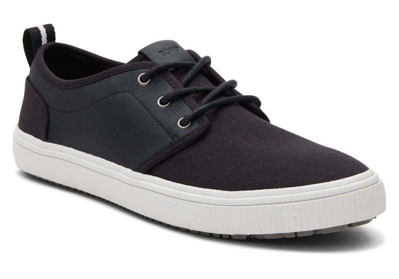 Toms Carlo Terrain Lær Vann Resistant Sneakers Svarte | 2319GKQNA