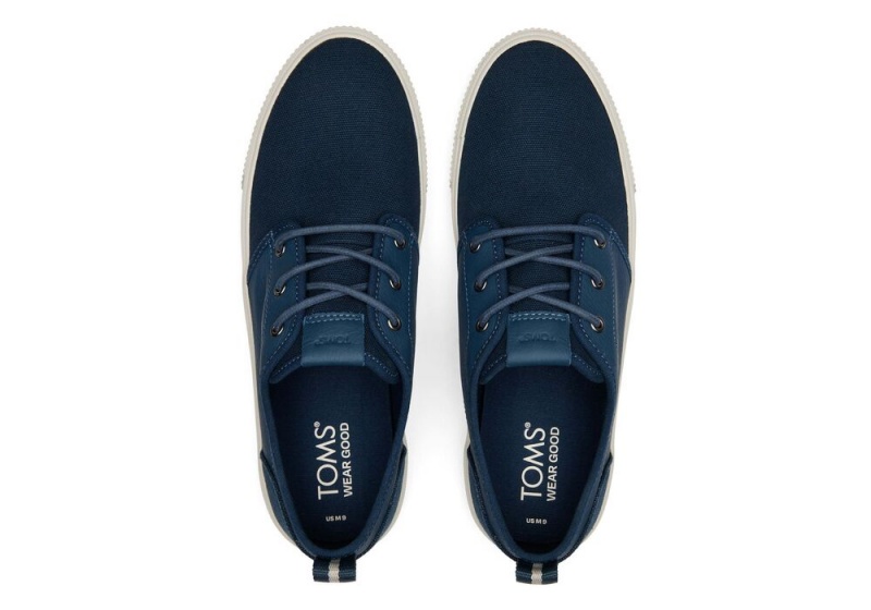 Toms Carlo Terrain Lær Vann Resistant Sneakers Mørke Indigo | 7842DUXYQ