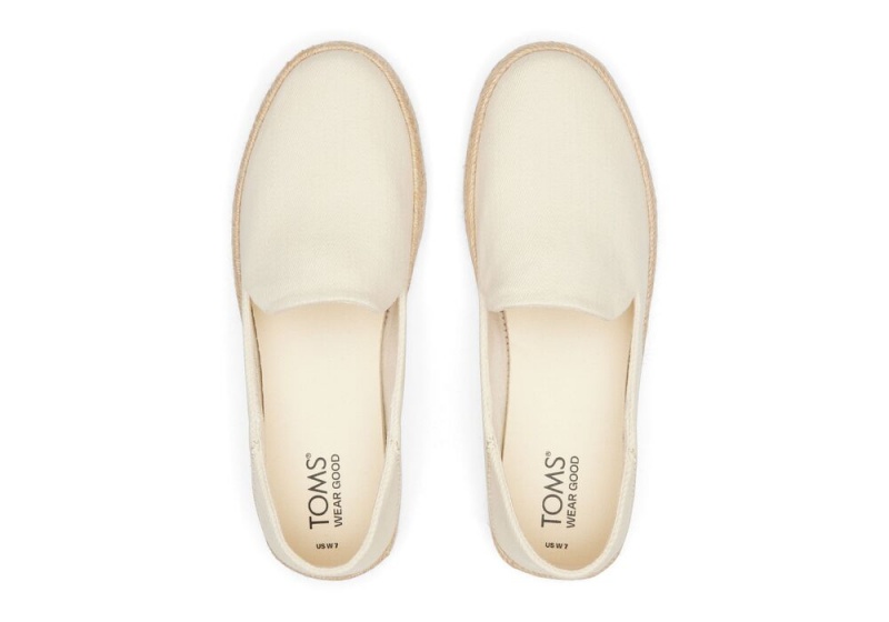 Toms Carolina Twill Espadrille Beige | 2147ZGLQH