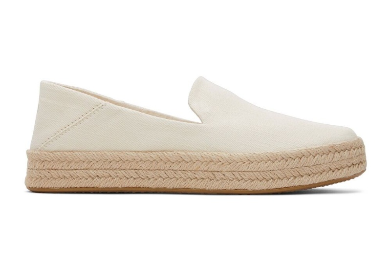 Toms Carolina Twill Espadrille Beige | 2147ZGLQH