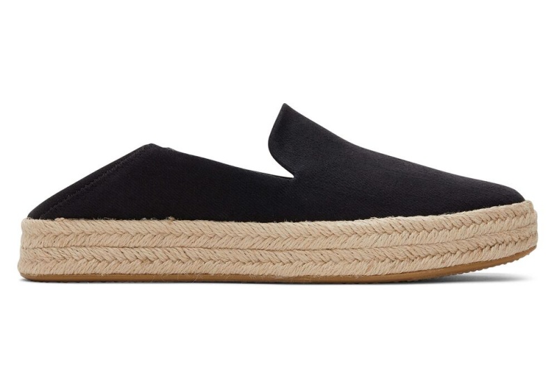 Toms Carolina Twill Espadrille Svarte | 5907HFQSK