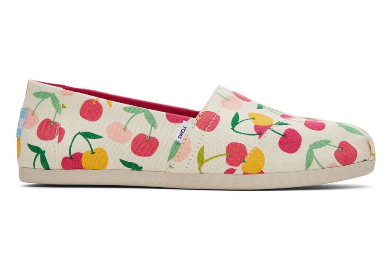 Toms Cherries Espadrille Beige | 2176OSNGV