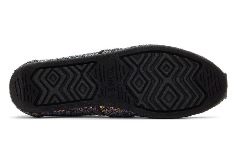 Toms Chunky Glitter Espadrille Svarte | 9783WCJIU