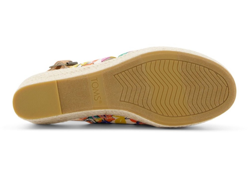 Toms Claudine Painted Floral Kile Sandaler Blomster | 4907TUGQS