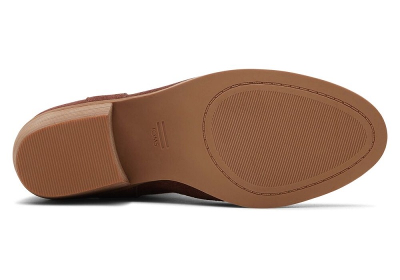 Toms Constance Chestnut Semsket Skinn Hælene Støvler Brune | 4579AEJGS