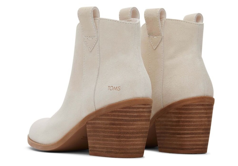 Toms Constance Light Sand Semsket Skinn Hælene Støvler Lyse Brune | 8392CUYBM