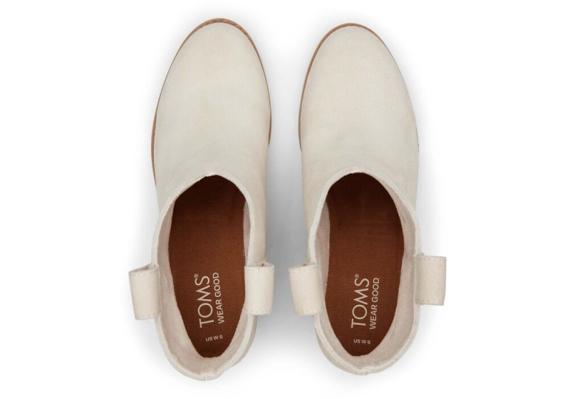 Toms Constance Light Sand Semsket Skinn Hælene Støvler Lyse Brune | 8392CUYBM