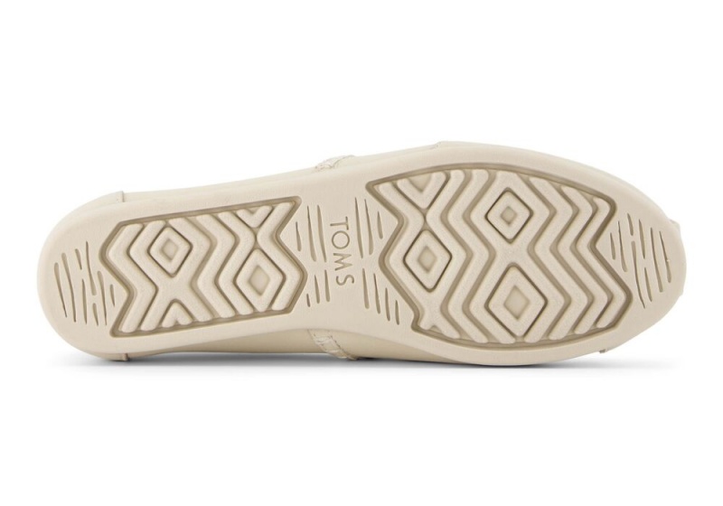 Toms Cream Lær Espadrille Hvite Rosa | 8452EKIVB