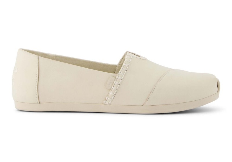 Toms Cream Lær Espadrille Hvite Rosa | 8452EKIVB