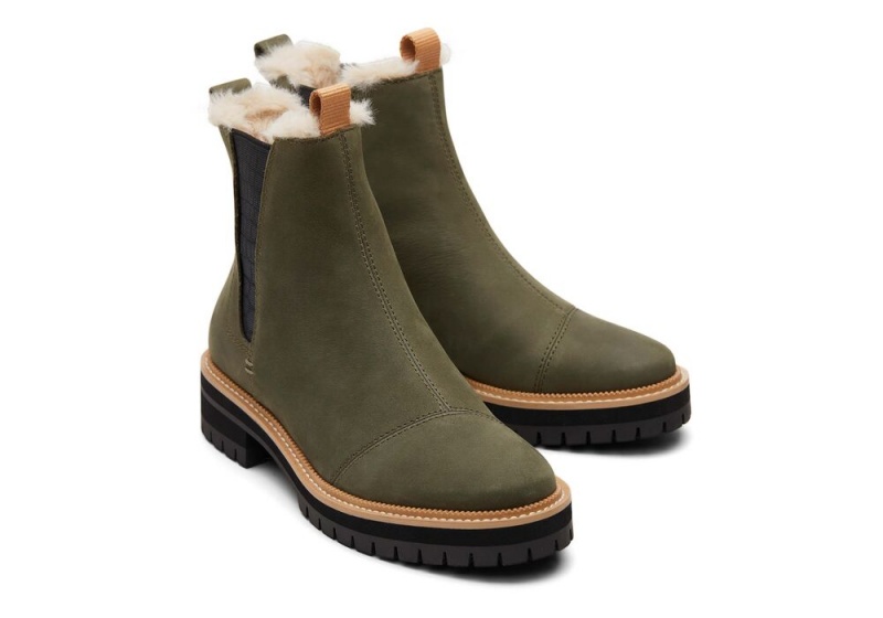 Toms Dakota Olive Vann Resistant Støvler Olivengrønne | 4617VFUMC