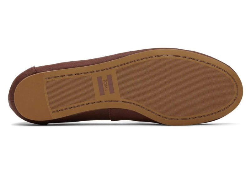 Toms Darcy Chestnut Lær Flate Sko Brune | 0942LTYUG